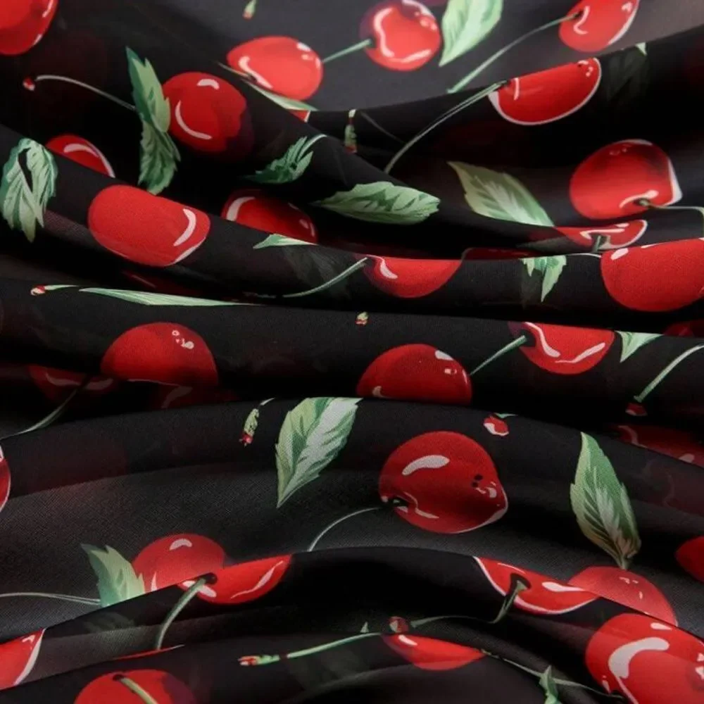 Cherry Print scarf N875